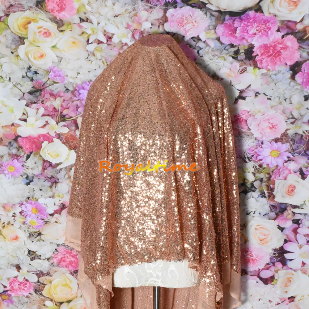Royaltime 1 м/2 м DIY 3 мм ткань блестки медь золото блестящий глиттер для платья сцены