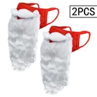 Рождественские украшения 3D маски Санта-Клауса бороды для взрослых унисекс смешные многоразовые бороды с Санта-Клаусом защитный чехол для лица для рождественской Косплей вечеринки