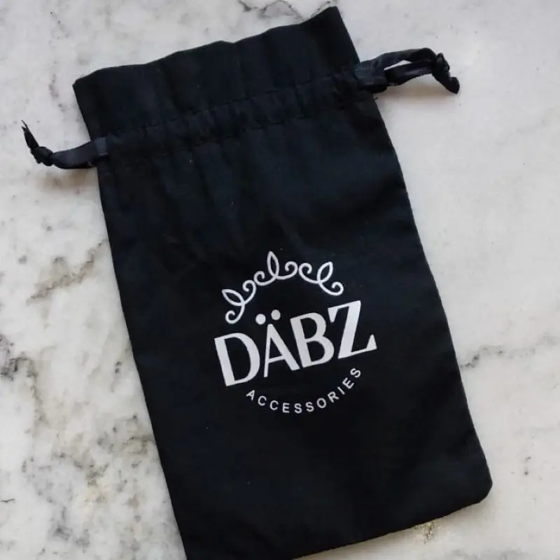 Bolsas com Impressão de Ouro e Frete Preto Algodão Jóias Presente Malotes 9*13cm Cordão Grátis 3000 Pçs