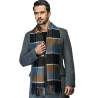 cashmere scarf long thick shawl plaid warm scarf 180cm30cm mens business high end shawl autumn winter 2022