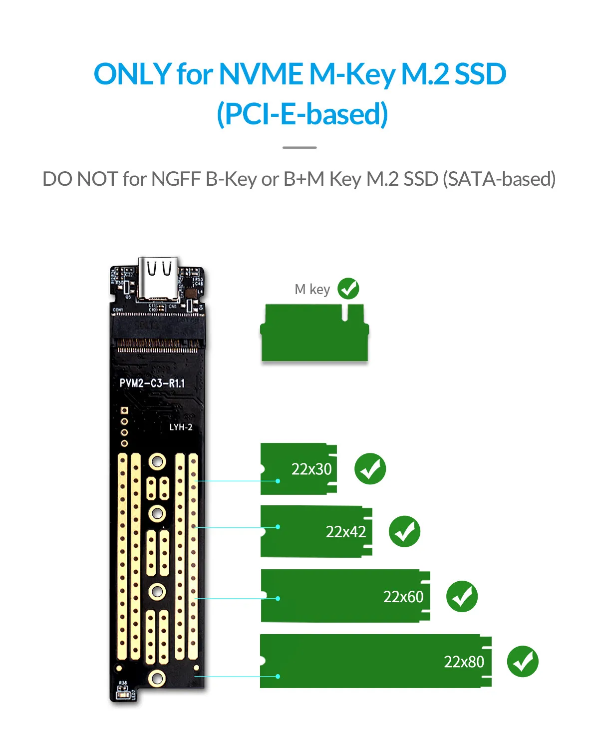 ORICO M.2 для Тип-C SSD корпус NVME прозрачный USB3.1 Gen2 10 Гбит/с Поддержка UASP 2 ТБ для NVME PCIE NGFF SATA м/B Ключ SSD жесткий диск