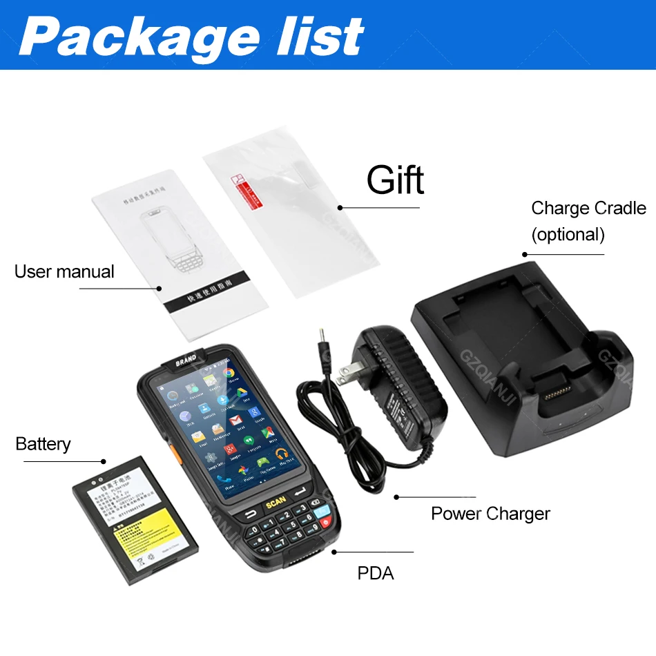 Android 7 0 PDA POS портативный терминал поддержка GPS GPRS Wifi Bluetooth 4G Mobile 1D 2D считыватель