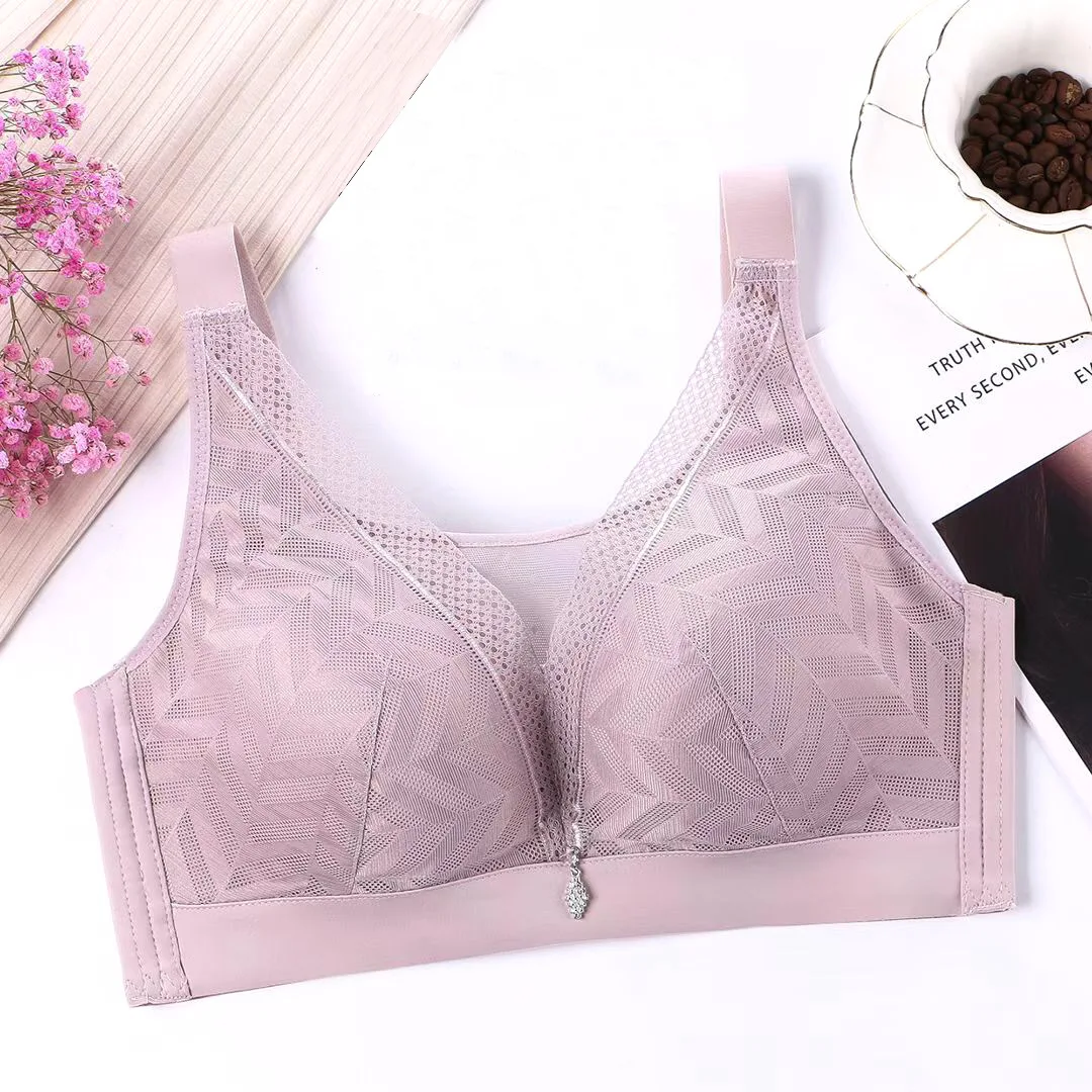 

2021 women's Push Up bras Women Thin tube top large strap Underwear plus large big size ladies bra Wire Free brassiere