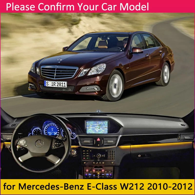 W212 2010-2012 Для Mercedes Benz E-Class W212 W213 Противоскользящий коврик на приборную панель солнцезащитные шторы для машины аксессуары E-Klasse E200 E250 E300 E220d AMG - Название цвета: W212 2010-2012