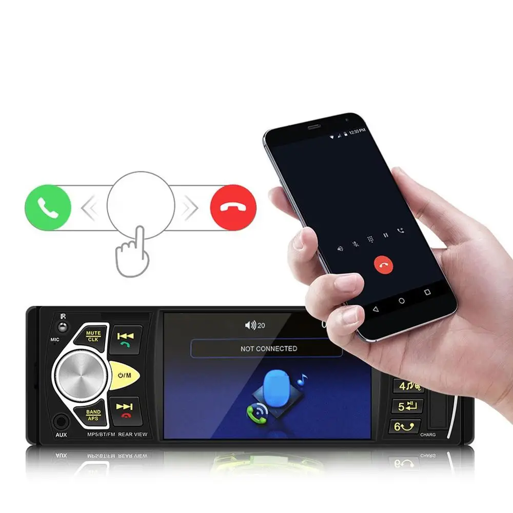 Автомагнитола 4022D MP5 плеер 1 Din с разъемом USB AUX FM громкой связью картой U диском|MP4 и