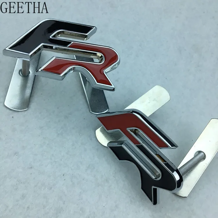 3D FR значок из цинкового сплава для переднего гриля автомобиля эмблема кузова