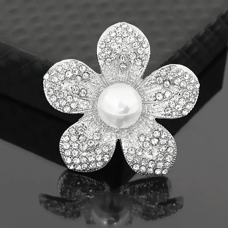 Женская Винтажная брошь в виде цветка черная Брошь-заколка на шарф новый дизайн |