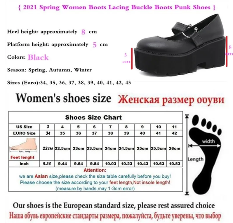 

2021 Fashion New spring autumn casual high-heeled shoes sexy ruslana korshunova thick heels platform pumps Black Ladies New Boot