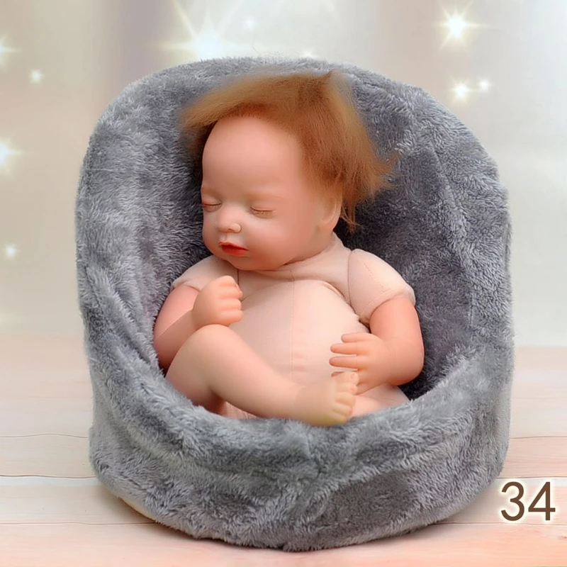 

W3JF Baby Photography Props Small Sofa Seat Newborn Fotografia Seating Chair Infant Photo Shooting Accessories