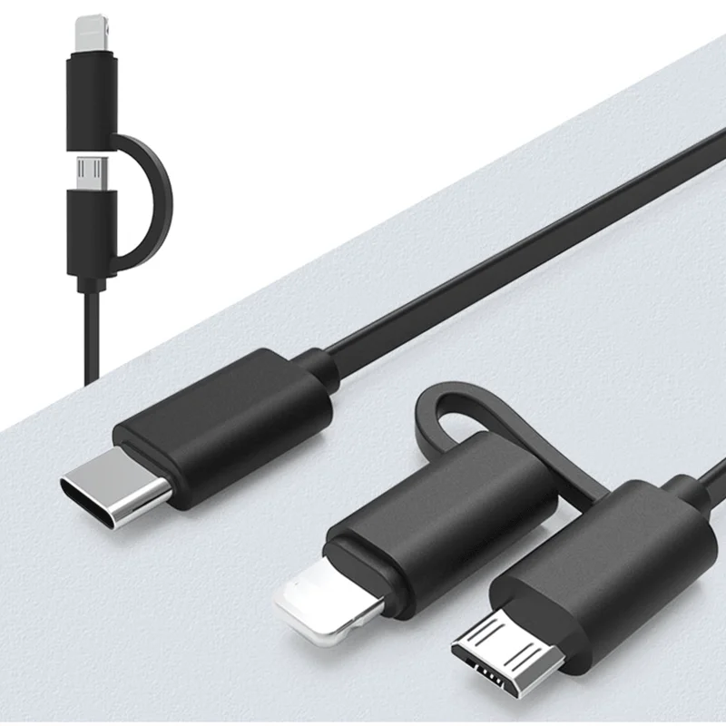 Автомобильное зарядное устройство 3 в 1 выдвижное адаптер для быстрой зарядки