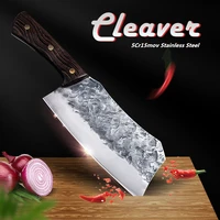 forged kitchen knife stainless steel sharp slaughter butcher knife chinese traditional chop bone cleaver vegetable slicing knife