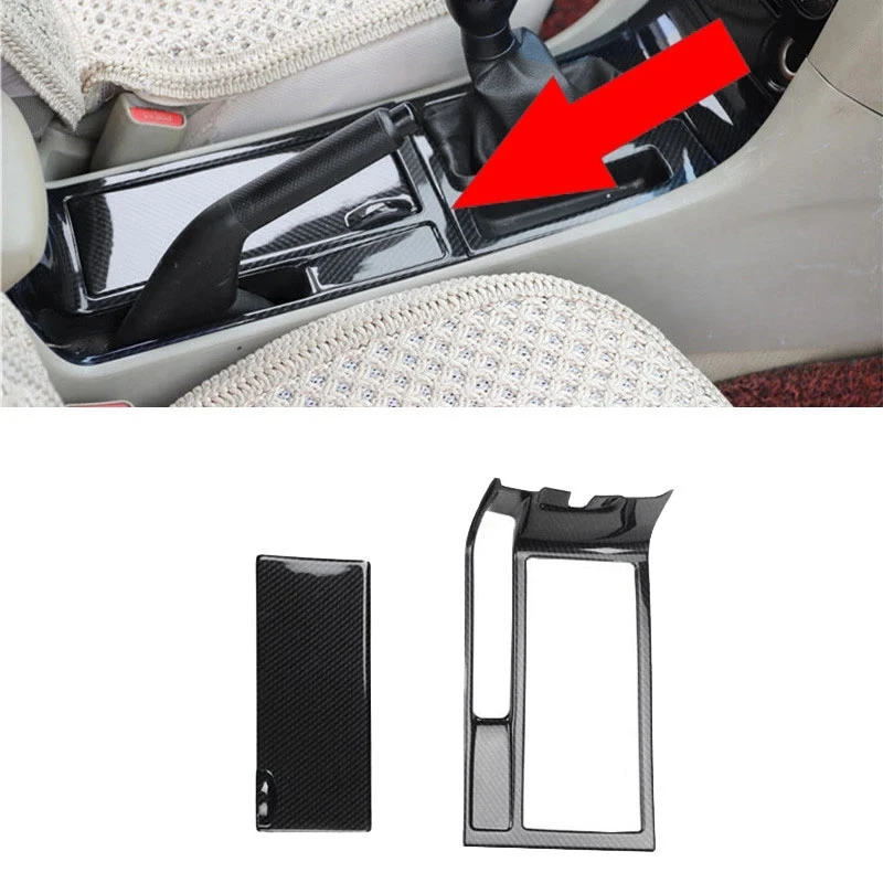 

For Mazda 3 Alexa BK 2003-2008 Carbon Fiber Control Water Cup Holder Cover Frame Panel Trim Sticker