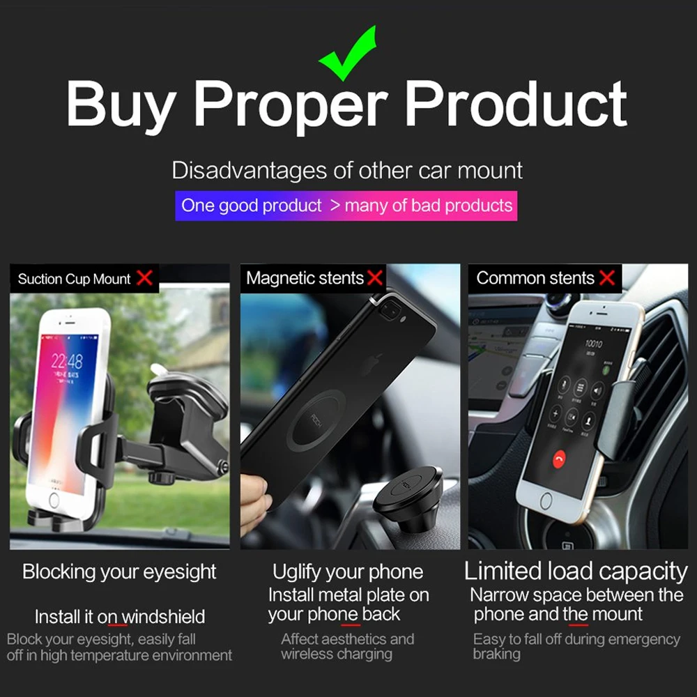 Вращающийся на 360 градусов Автомобильный держатель для смартфона крепление