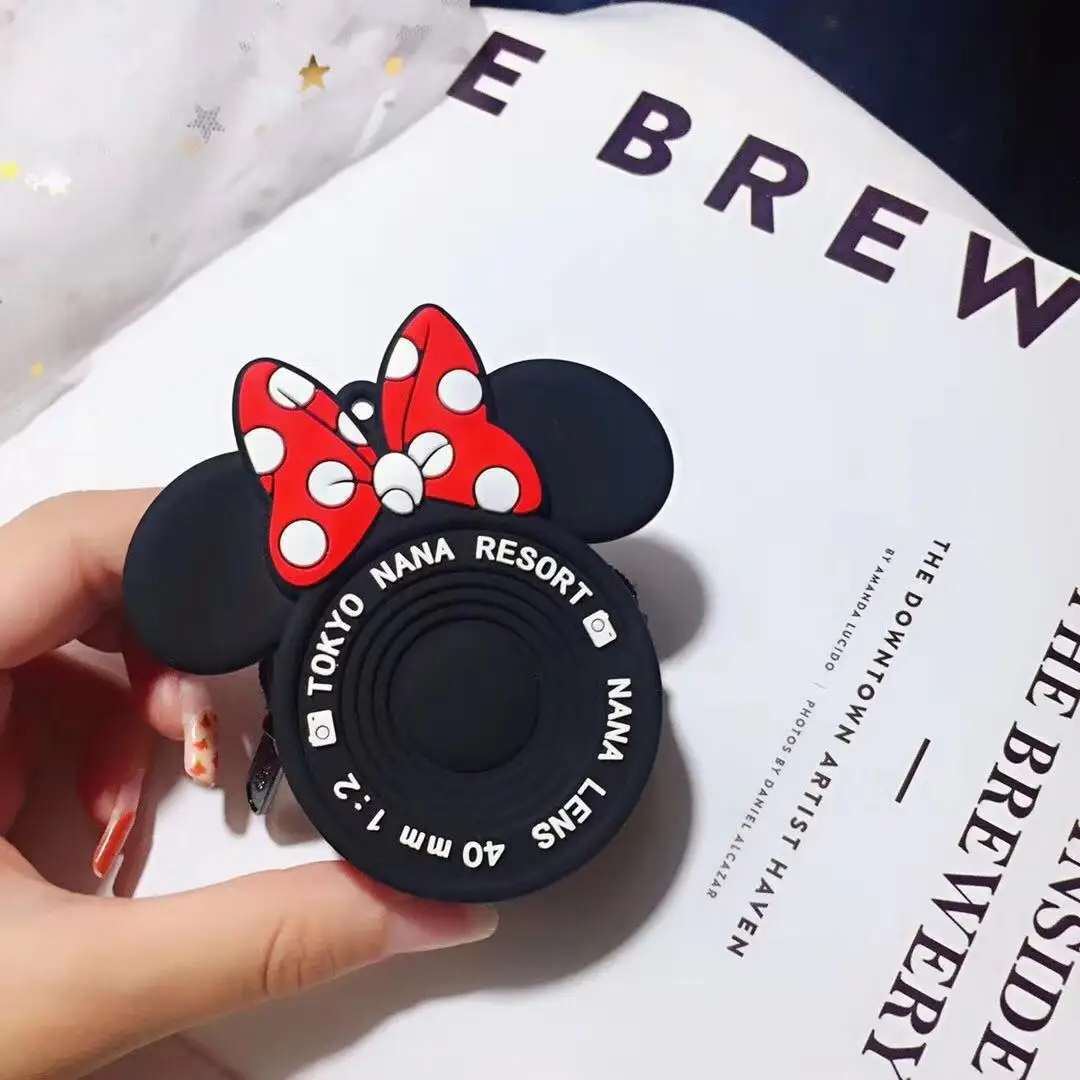 Мини-кошелек для монет с Микки и Минни мини-сумка хранения камерой мультяшным