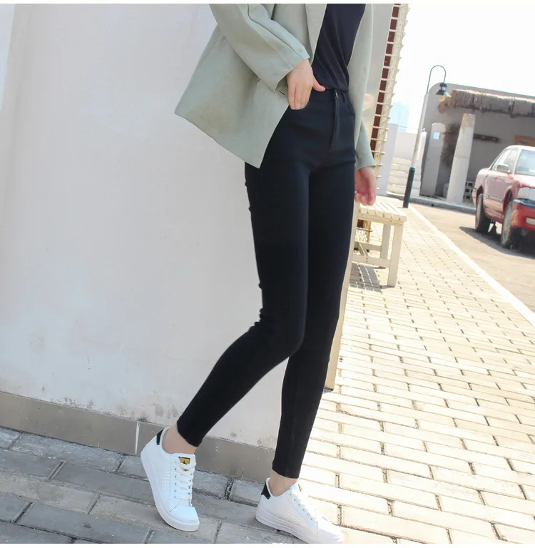 Женские брюки-карандаш 2019 осень зима размера плюс уличная одежда Полная длина