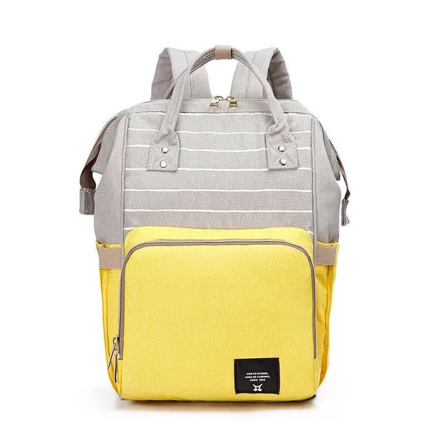 yellow White Новые водонепроницаемые сумки для мам, сумки для подгузников для мам, сумка для подгузников с принтом, рюкзак для мам для коляски, уход за ребенком - Цвет: yellow White