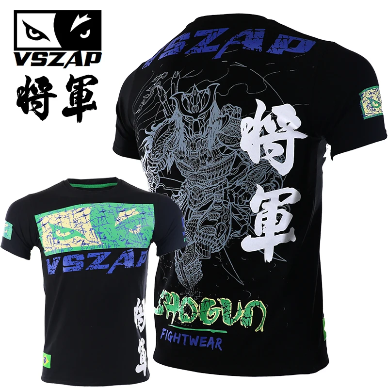 

VSZAP Shogun Fitness Short sleeve T-shirt MMA General Sanda combat Thai Boxing Martial arts Lin Feng Running man