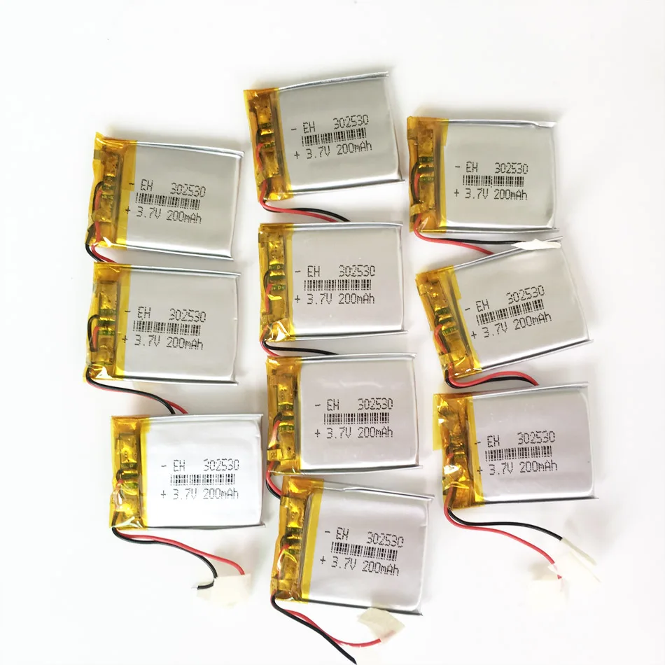 3.7V 200mAh 302530 Polymer lithium Lipo Lion battery rechargeable customized for mp3 gps bluetooth headset smart watches | Электроника