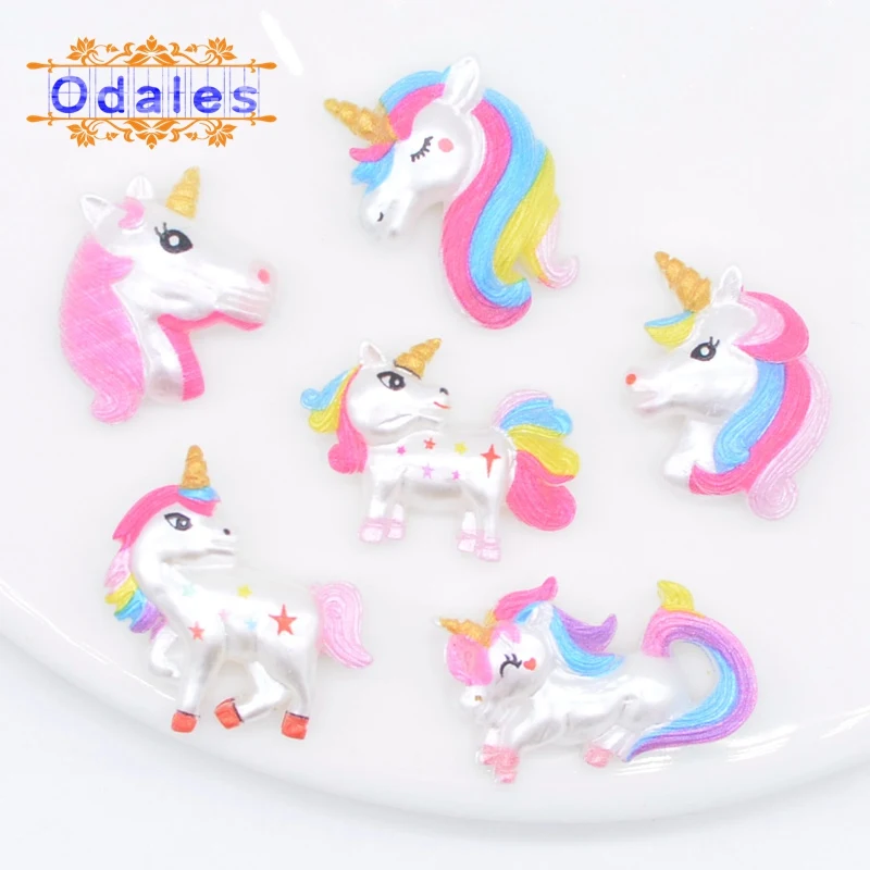 30 шт./лот смешанный стиль Радужный Единорог сделай сам поставка Золотого Рога