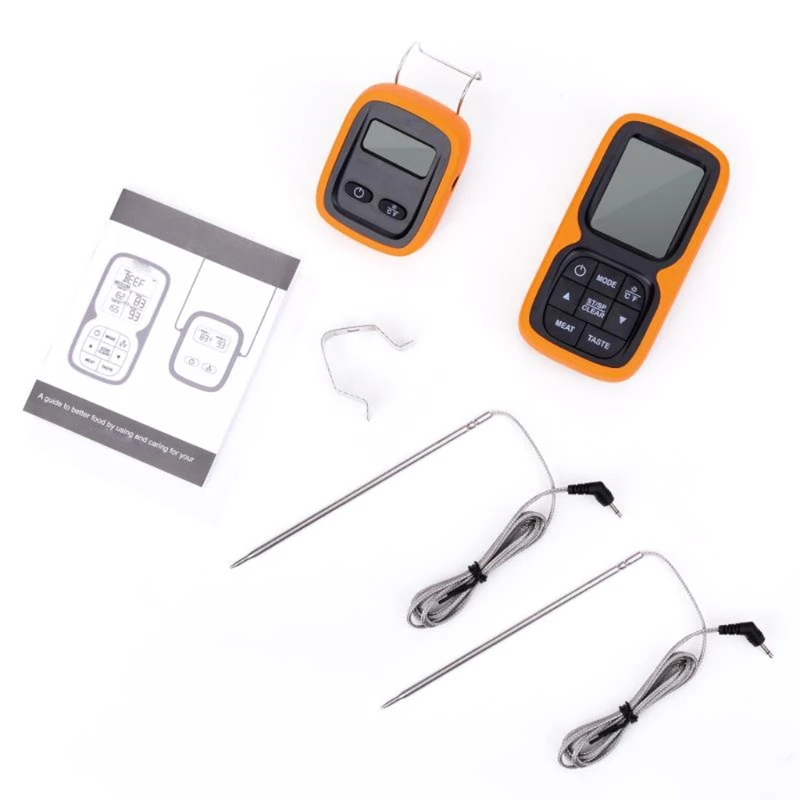 

Wireless Meat Thermometer Digital Remote Cooking BBQ Food Thermometer with Dual Probes for Kitchen Grilling Oven
