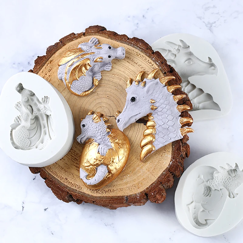 1 шт. пасхальное яйцо динозавра силиконовая форма помадки дракон для жевательной