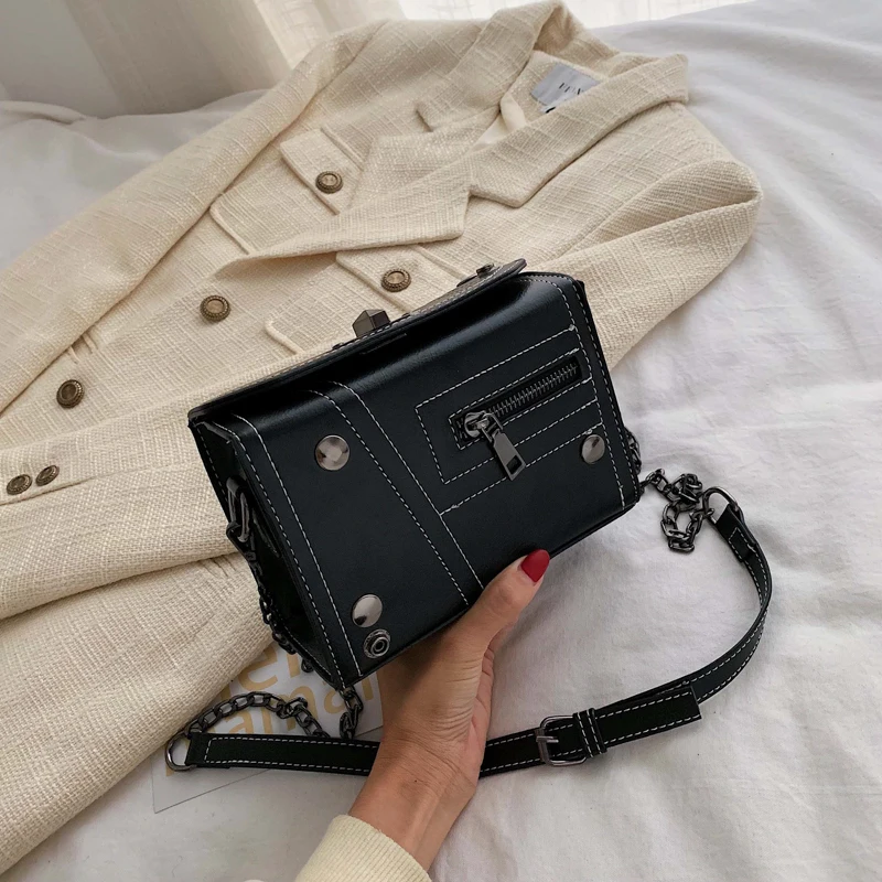Bolsos Mujer, модные сумки в форме коробки для женщин,, роскошные сумки, женские сумки, дизайнерские, с металлическими заклепками, с клапаном, вечерняя сумочка - Цвет: Style 1