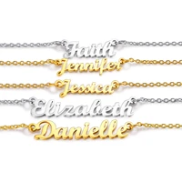 u7 custom name necklace personalized stainless steel customized name pendant necklace dainty letter name necklace chain