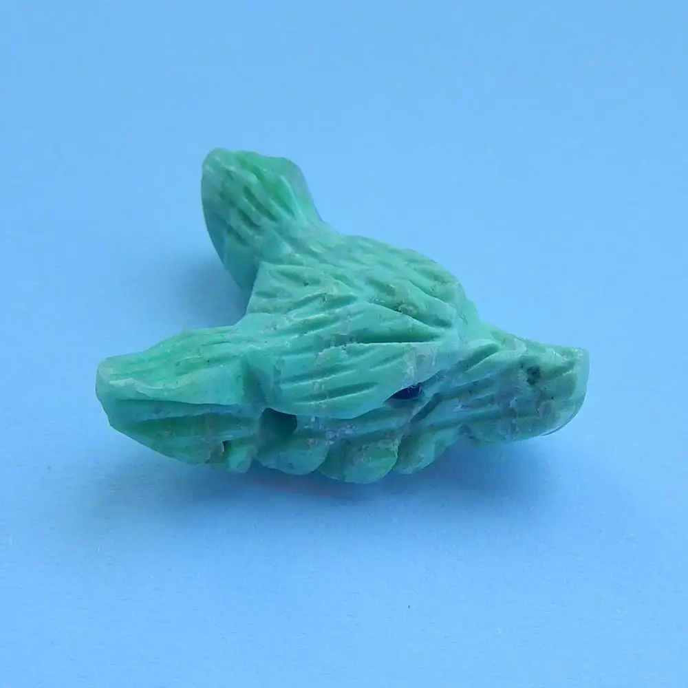 

Natural Fashion Carved Turquoise wolf head Pendant Beads,24x19x9mm33g