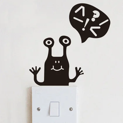 Мультяшный стиль паразитные звери съемные художественные виниловые наклейки на