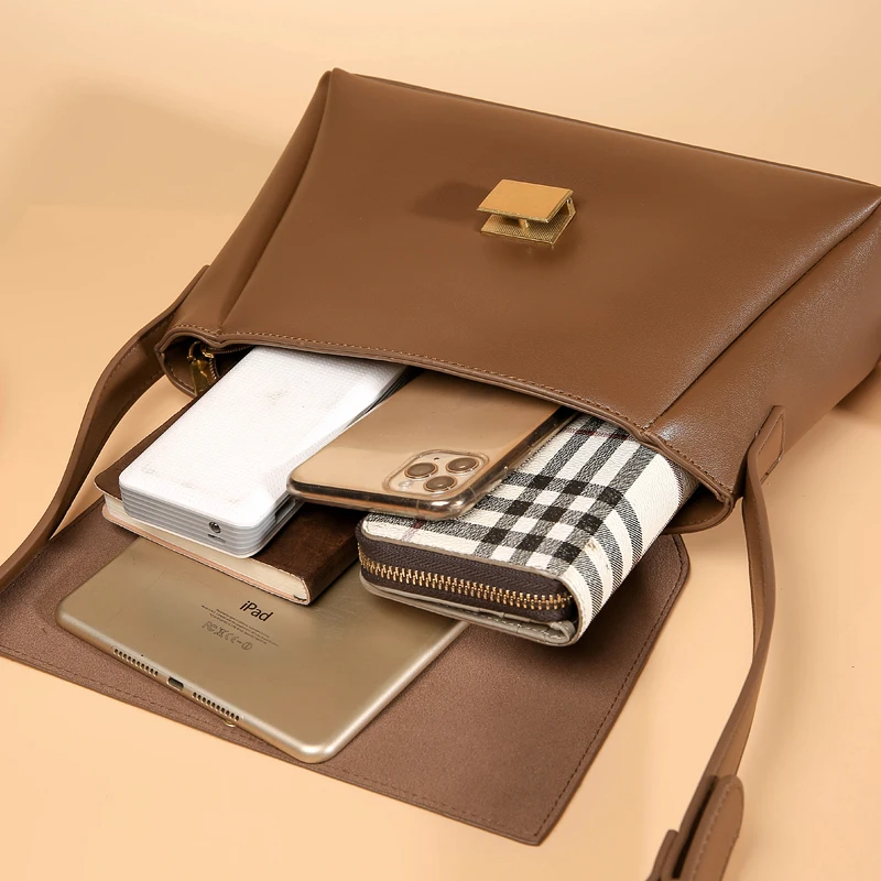 

Square lock Flap Bags soft Leather Crossbody bags for women Shoulder bag 2021 Female Designer Vintage Handbag bolsa feminina