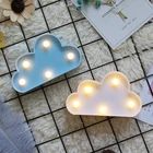 Мультяшные ночники в виде облаказвездыракушкисердца, светодиодная настольная лампа для украшения детской спальни