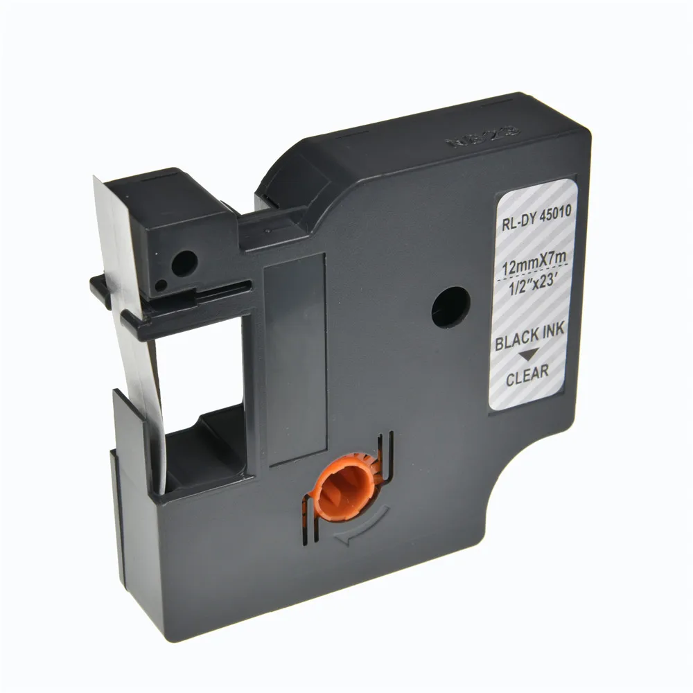 10PK 45010 запечатанных лент для черный на прозрачном совместимый DYMO D1 45013 45016 45017 45018