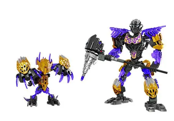 Bevle XSZ 612-3 Биохимический воин BionicleMask светильник Bionicle Onua Terak Строительный Блок Совместимые 71309 игрушки