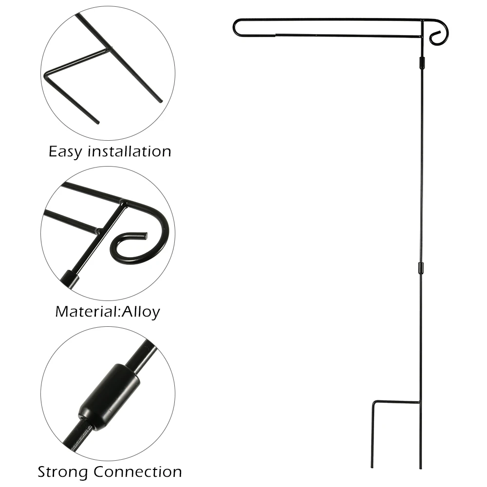 Garden Flag Pole Outdoor Yard Flags Stand Holder Banner Bracket Stoppers Flag Post Flagpole Holiday Theme New Arrival