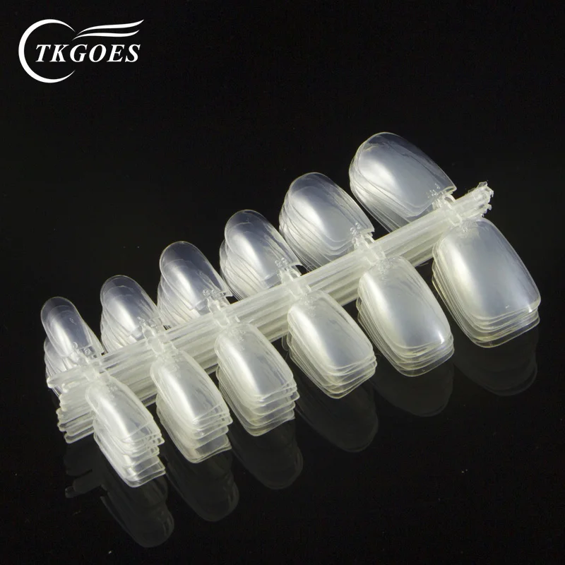 

600pcs/pack Transparent Suqare False Nail Tips Full Cover 10 Sizes With Extra Nr 5 and Nr 6