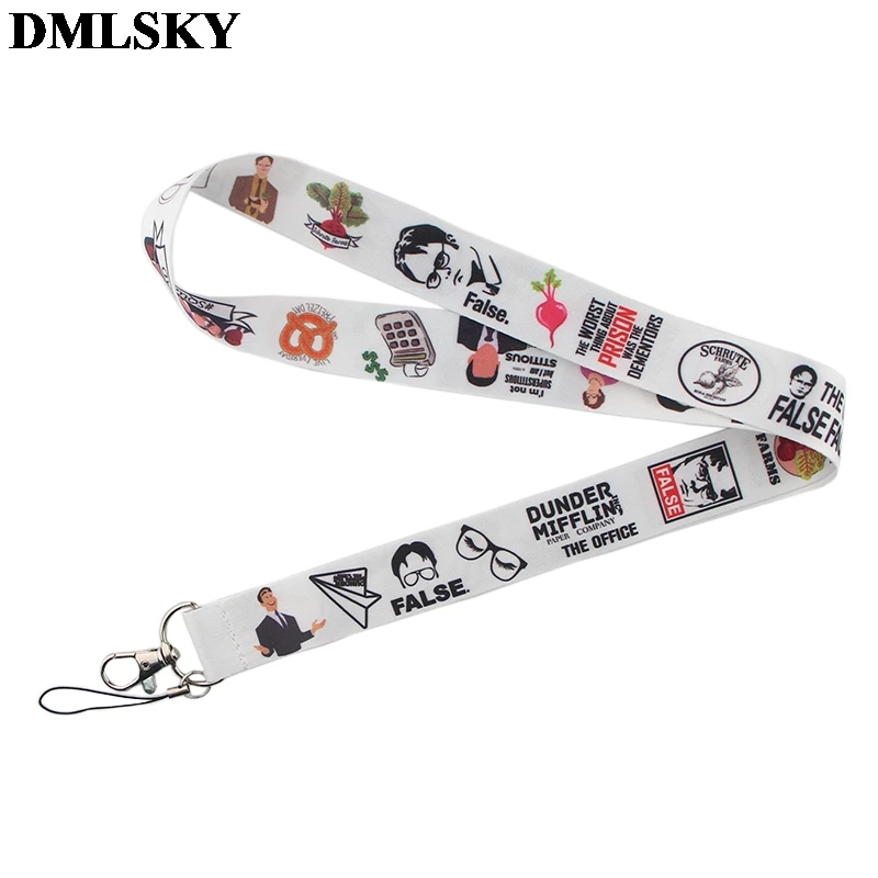 DMLSKY The Office TV Show Lanyard Keychain Lanyards for keys Badge ID Mobile Phone Rope Neck Straps Accessories Gifts M3779