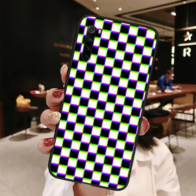 

Lattice White Black Case Coque Fundas Etui for Xiaomi Redmi 7 7a 8 8t 9 10 Pro Lite Note Max Mi 7 8 9se Cases Cover