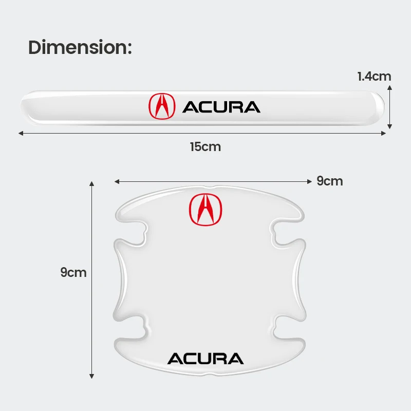 Наклейки на дверную ручку автомобиля защитные невидимые прозрачные наклейки с
