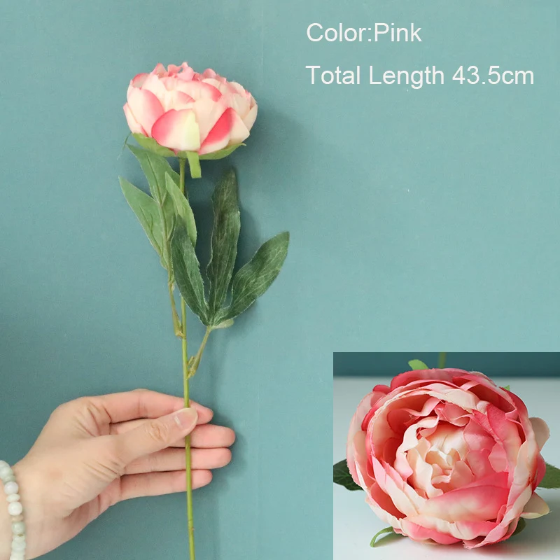 Artificial Flowers Round Roses Silk for Home Decorations Accessories Garden Wedding Display Fake Wreath | Дом и сад