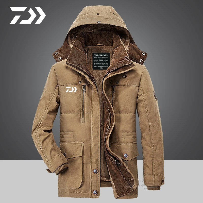 Мужская теплая флисовая куртка с капюшоном защитой от ветра на молнии | Спорт и