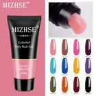 Цветной полигель MIZHSE для наращивания ногтей, 30 г15 г, 12 цветов, быстрое наращивание ногтей, твердый полигель-лак для УФ-лампы, необходим базовый и верхний слой