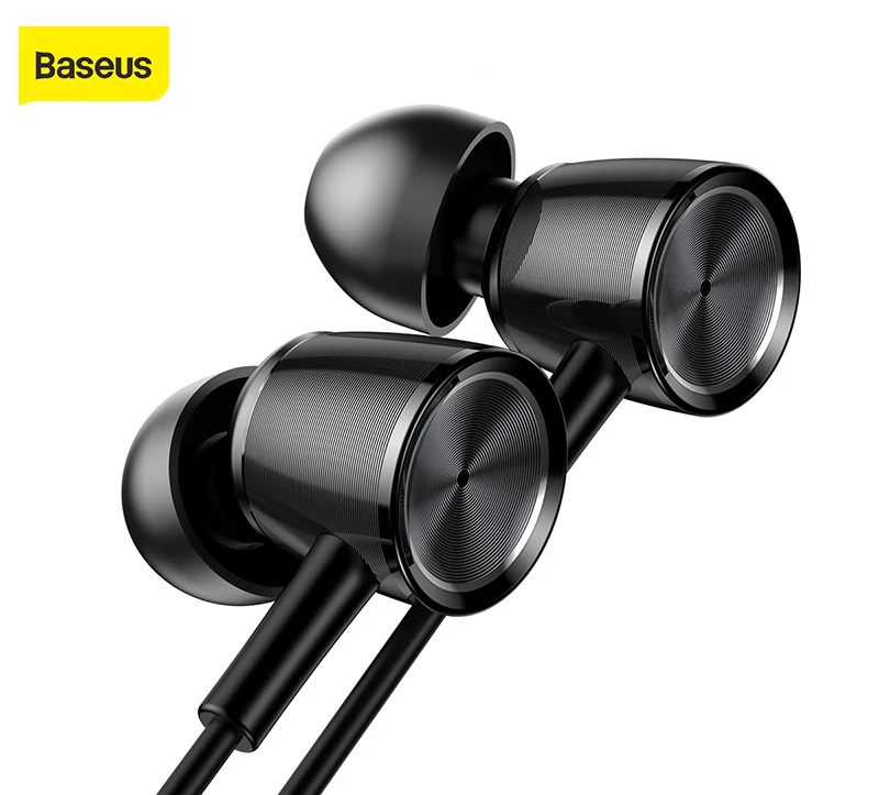 Оригинальные наушники Baseus Hybrid Pro HD проводные вкладыши HiFi стерео металлическая
