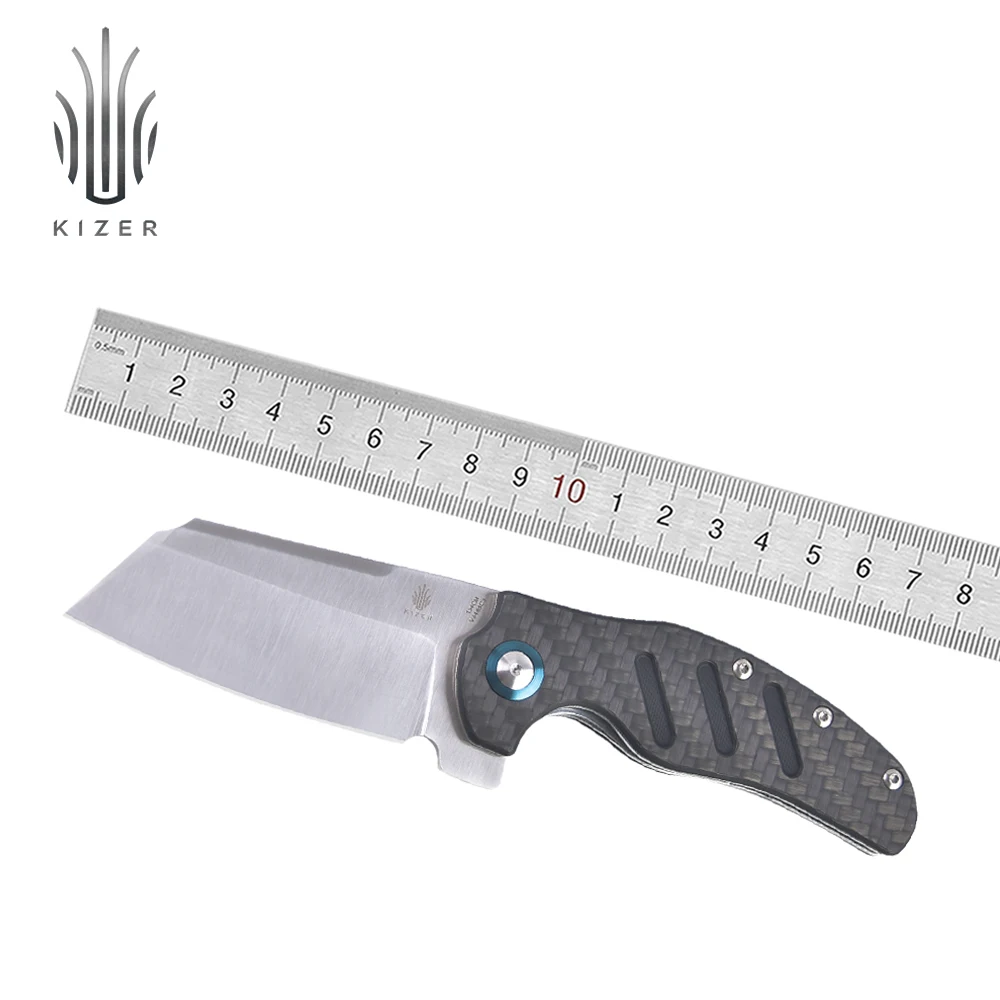 Складной нож Kizer V5488C3 C01C XL большой складной Кливер из углеродного волокна и G10 с