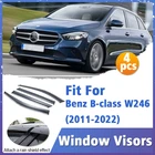 Защита оконных козырьков для Mercedes-Benz B-Class W246 B1220 B250 B180 B200 2011-2022 Пластиковые наружные вентиляционные шторы