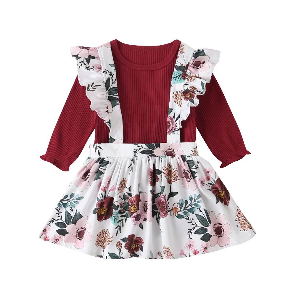 Зимнее платье для девочек 2020 милое летнее повседневное красное Хлопковое