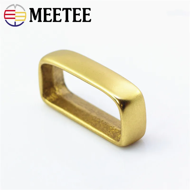 5 шт. Meetee металлическая твердая латунная петля медный ремешок кольцо Мужские