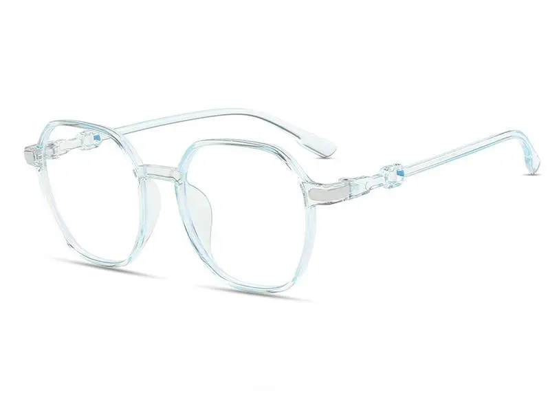 

Retro Mens Glasses Frame Fashion Computer Eyeglasses Frame Women Anti-blue Light Transparent Clear Pink Plastic Frame