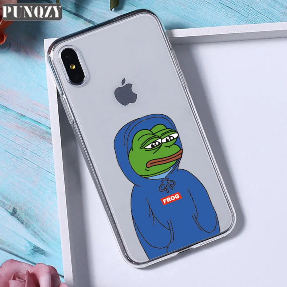 TPU A434 Забавный чехол для телефона Pepe The Frog Happy Cry fees Good Man для iPhone 11 pro max 6 6S 8 7 Plus 5 5S X XR XS MAX силиконовый чехол из ТПУ - Цвет: TPU A434