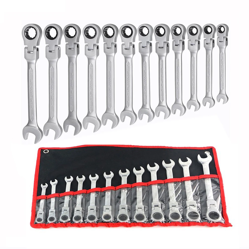 Гаечный ключ с трещоткой двойного назначения комплект Быстросъемных ключей