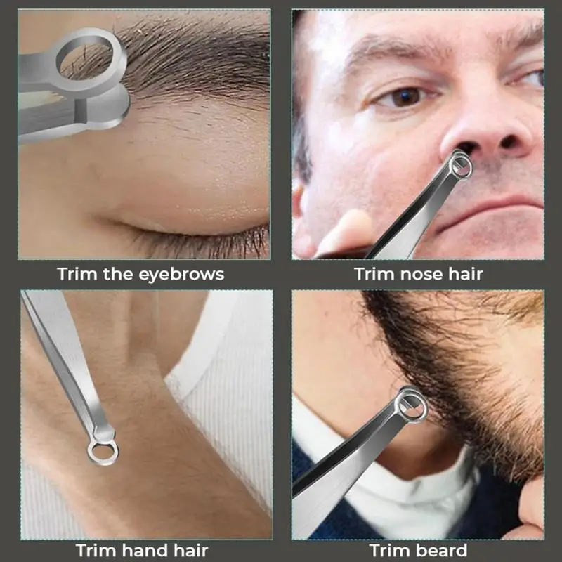 

Universal Round Tip Steel Nose Hair Trimmer For Men Eyebrow Hair trymer Tweezers Scissors Nose do Removal nosa Clip H5B4